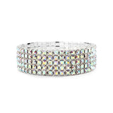 5-Row Stretch Rhinestone Bracelet