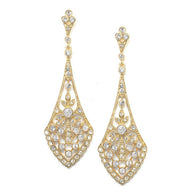 Dramatic Vintage CZ Bridal Earrings