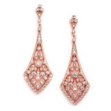 Dramatic Vintage CZ Bridal Earrings