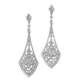 Dramatic Vintage CZ Bridal Earrings