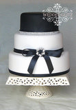 2 Row Crystal Banding (Crystal/Silver - Sold by the Foot)