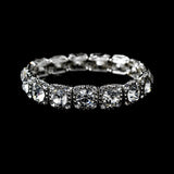 Bracelet - Silver Clear Crystal Rhinestone (Stretch)