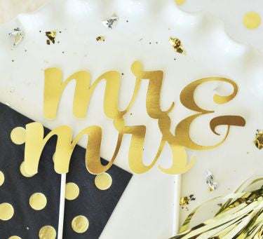 Gold Cake Topper