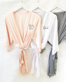 Bridal Party Satin Lace Robes