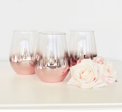 Rose Gold Stemless Glass