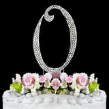 Crystallized Monogram Cake Topper