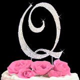 Crystallized Monogram Cake Topper