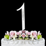 Sparkle Swarovski Monogram Cake Topper - Silver