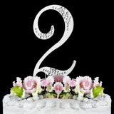 Sparkle Swarovski Monogram Cake Topper - Silver