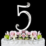 Sparkle Swarovski Monogram Cake Topper - Silver