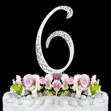 Sparkle Swarovski Monogram Cake Topper - Silver