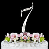 Sparkle Swarovski Monogram Cake Topper - Silver