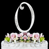 Sparkle Swarovski Monogram Cake Topper - Silver