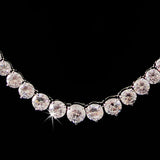 Round Graduating CZ Necklace