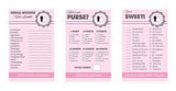Bridal Shower Games (Set of 10) - Pink