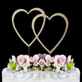 Crystallized Double Heart Cake Topper