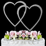 Crystallized Double Heart Cake Topper