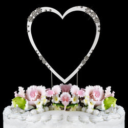 Single Heart Crystal Cake Topper