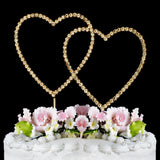Renaissance Double Heart Crystal Cake Topper