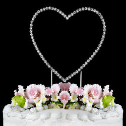 Renaissance Single Heart Crystal Cake Topper